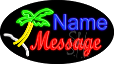 Custom Palm Tree Logo 1 Animated LED Neon Sign