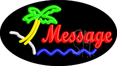 Custom In Red Palm Tree Animated LED Neon Sign