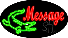 Custom Crocodile Logo Animated LED Neon Sign