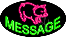 Custom Pig Animated LED Neon Sign