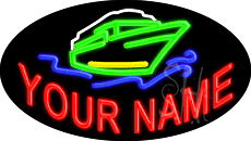 Custom In Red Ship Animated LED Neon Sign