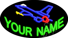 Custom Jet Plane Animated LED Neon Sign