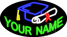 Custom Graduation Cap Certificate Animated LED Neon Sign
