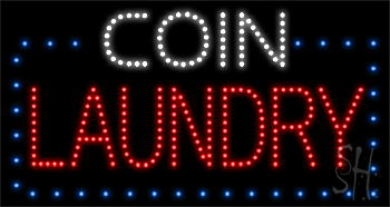 Coin Laundry Animated LED Sign