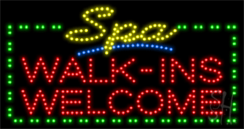 Spa Walk ins Welcome Animated LED Sign