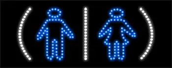 Restrooms Logo LED Sign