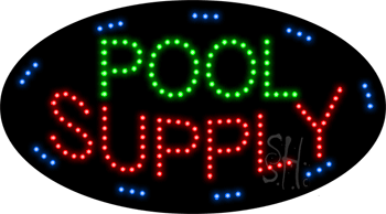 Pool Supply Animated LED Sign