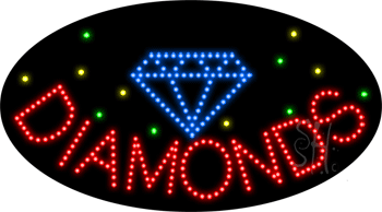 Diamonds Animated LED Sign