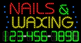 Nails and Waxing Animated LED Sign