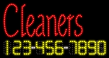 Cleaners Animated LED Sign