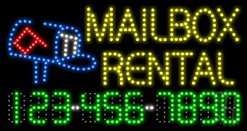 MailBox Rental Animated LED Sign