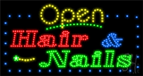 Hair and Nails Animated LED Sign