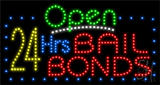 24 Hrs Bail Bonds Animated LED Sign