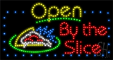 Pizza By the Slice Animated LED Sign