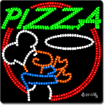 Pizza Chef Animated LED Sign