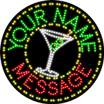 Custom Martini Animated LED Sign