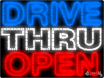 Drive Thru Open Right-Arrow Animated LED Sign