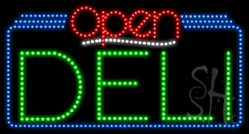 Deli Open Animated LED Sign