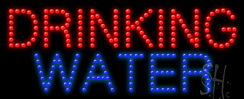 Drinking Water Animated LED Sign