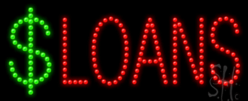 $ Loans Animated LED Sign