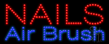 Nails Airbrush Animated LED Sign
