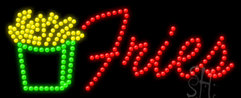 Fries Logo Animated LED Sign