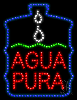 Agua Pura Animated LED Sign