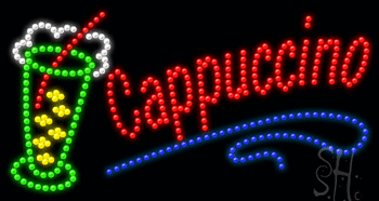 Cappuccino (ice cup) Animated LED Sign