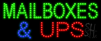 Mailboxes and UPS Animated LED Sign