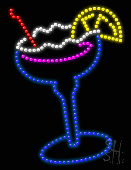 Juice Cocktails Animated LED Sign