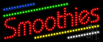 Smoothies Animated LED Sign