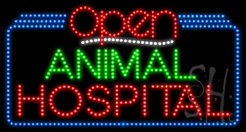 Animal Hospital Open Animated LED Sign