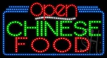 Chinese Food Open Animated LED Sign