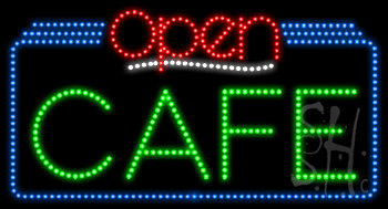 Cafe Open Animated LED Sign