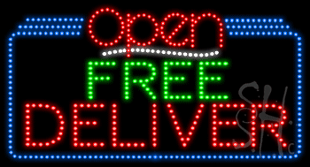 Free Deliver Open Animated LED Sign