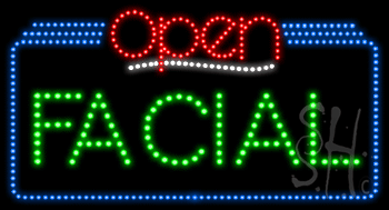 Facial Open Animated LED Sign