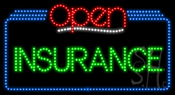Insurance Open Animated LED Sign