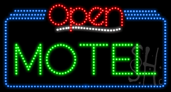 Motel Open Animated LED Sign