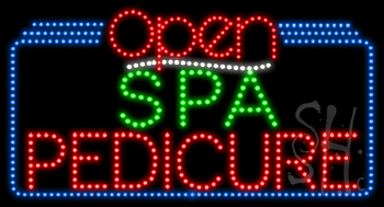 Spa Pedicure Open Animated LED Sign
