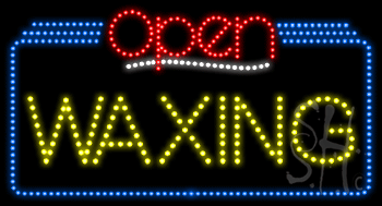 Waxing Open Animated LED Sign