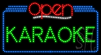 Karaoke Open Animated LED Sign