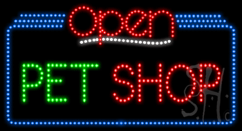 Pet Shop Open Animated LED Sign