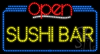 Sushi Bar Open Animated LED Sign