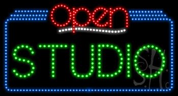 Studio Open Animated LED Sign