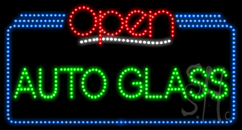 Auto Glass Open Animated LED Sign