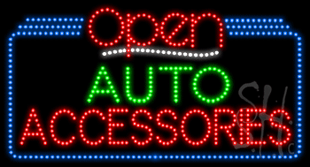 Auto Accessories Open Animated LED Sign