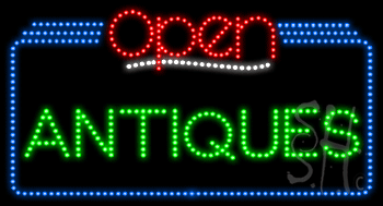 Antiques Open Animated LED Sign