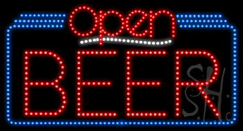 Beer Open Animated LED Sign