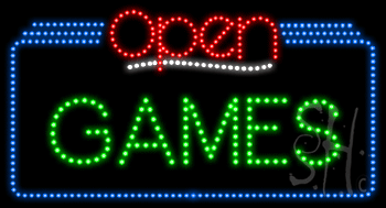 Games Open Animated LED Sign