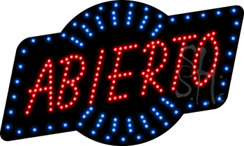 Abierto Animated LED Sign